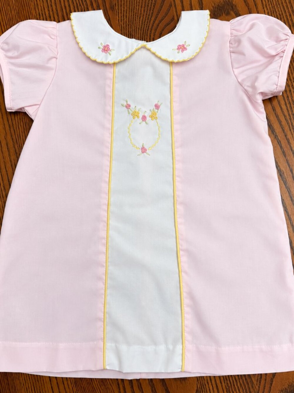 🌸NWOT Le’ Za Me Embroidered Pink Heirloom Dress | 9M